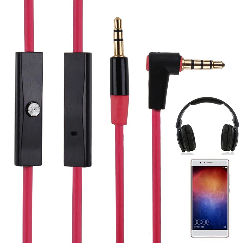 

3.5mm remplacement L Câble Cordon avec micro pour for Monster for Beats By