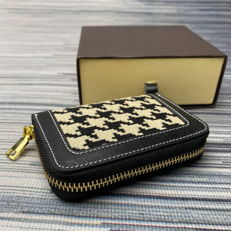 

Small Wallet Women Card Holder Retro Fashion Linen pattern Coin Purse Credit/ID/Bank/Business Card Bags אלבום כרטיסי ביקור