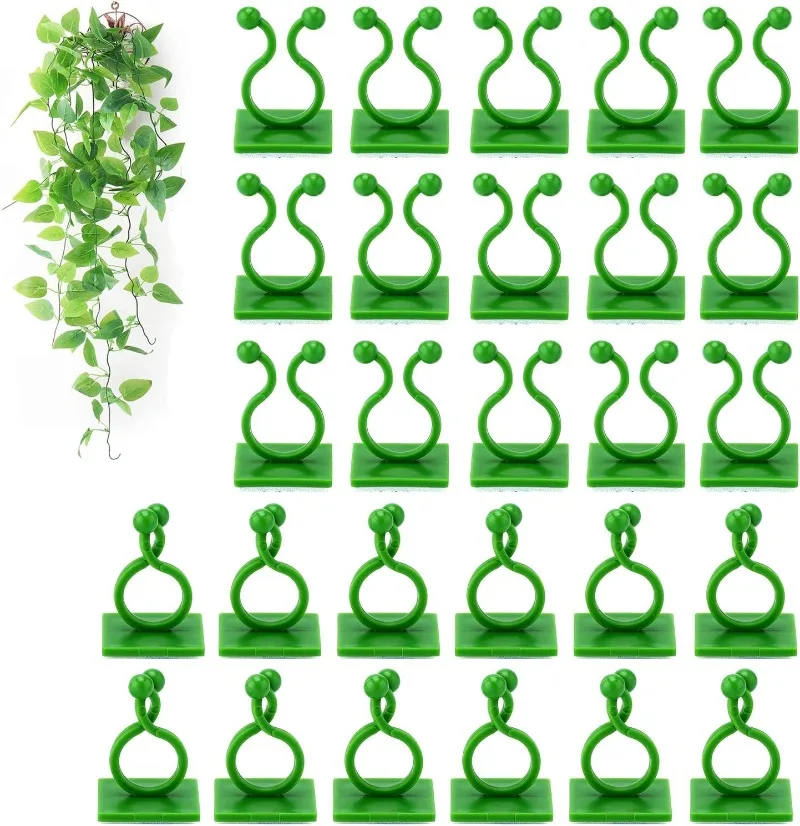 

100Pcs Plant Climbing Wall Fixture Clips,Plant Fixer Invisible Wall Vines Fixing Clips Self-Adhesive Clips Plant Vine Traction