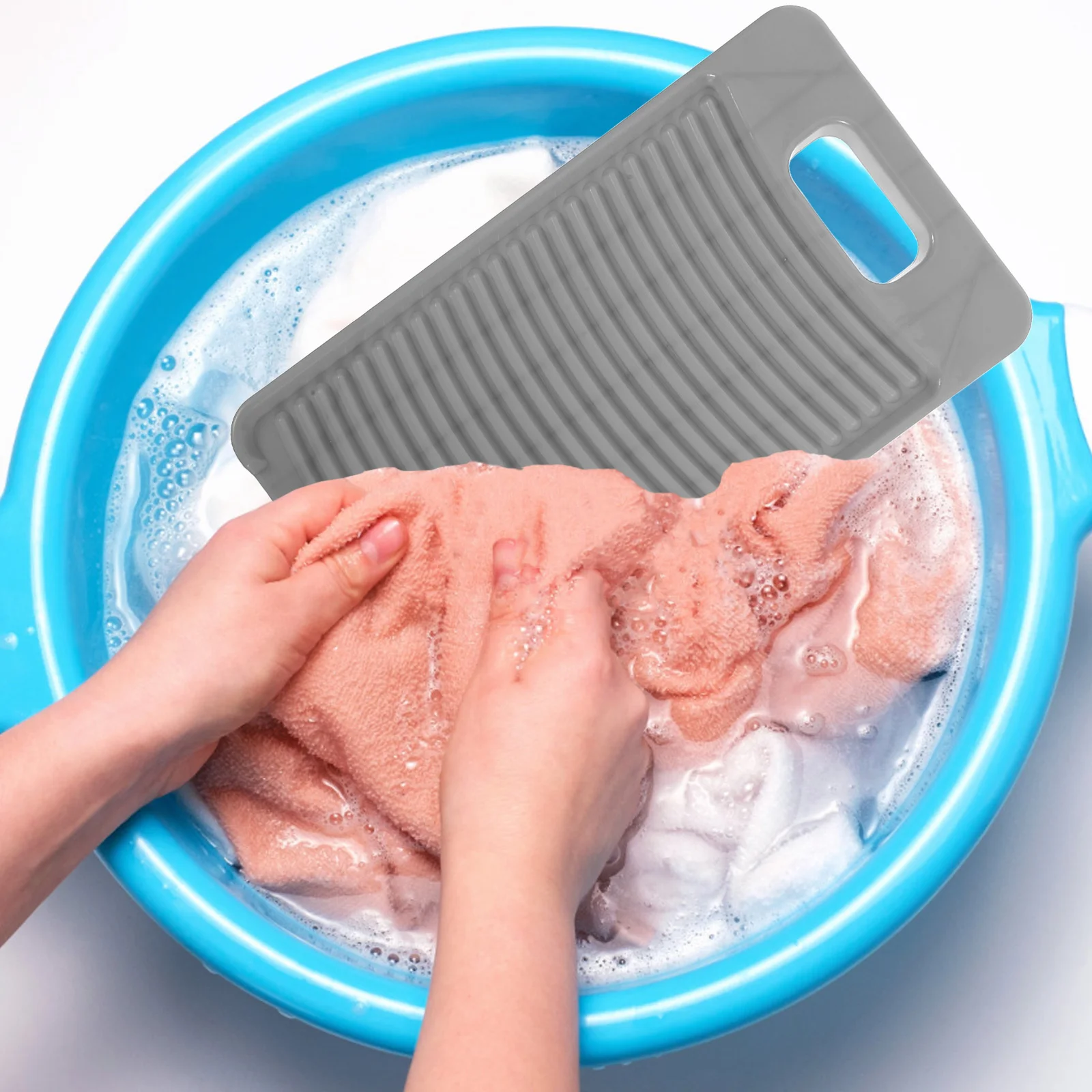 Portable Washboard Anti Hangable Grey for Hand Washing Clothes Travel Clothing Space saving Stylish Efficient 4