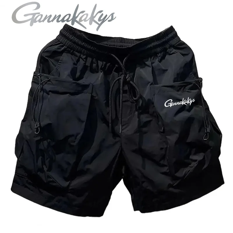 Summer Fishing Pants Men's Large Pocket Soft Sports Fashion Shorts Workwear Breathable Running Fishing Shorts