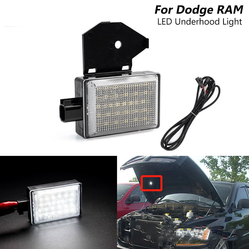 

1Pcs LED Under Hood Light For Dodge RAM 1500 2500 3500 4500 5500 Jeep Cherokee Wrangler Chrysler Engine Compartment Utility Lamp