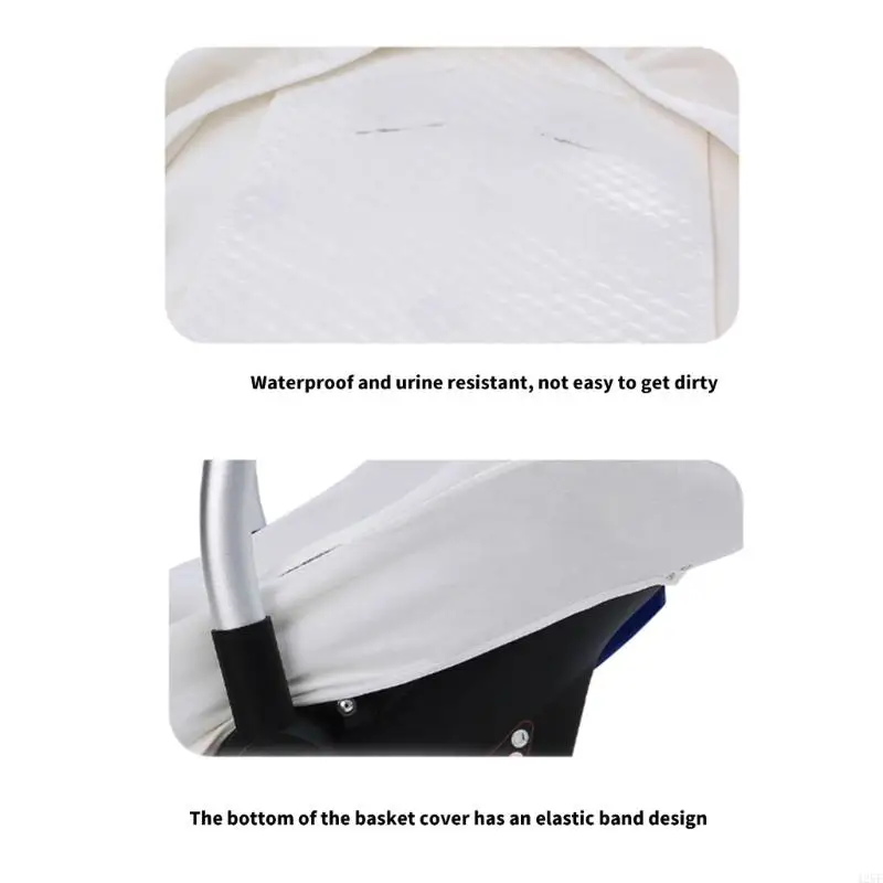 Infant Car Seats Cover Liner Cotton Breathable Liner Universal Carseat Protective Cover for Travel Car Seats 425F