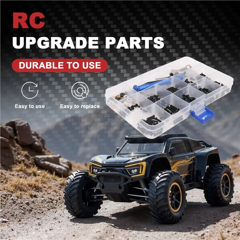 M2 M2.5 M3 나사 패스너 키트 도구 상자 예비 부품 Wltoys 144001 144010 124007 124016 124017 124018 124019 RC 자동차 부품