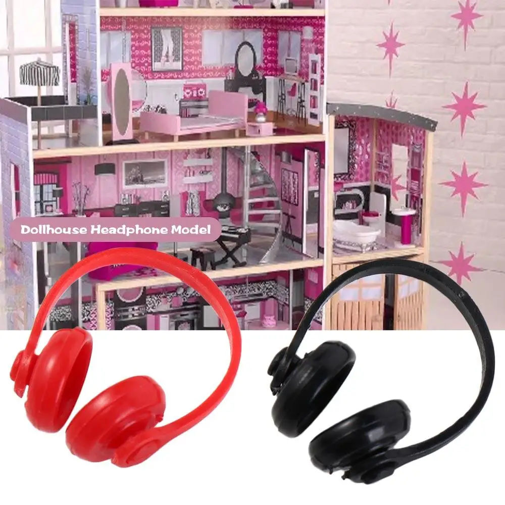 Dollhouse Props Dollhouse Headphone Model Classic Plastic Miniature Headset Model 1/12 Scale Miniatures Wireless Earphone
