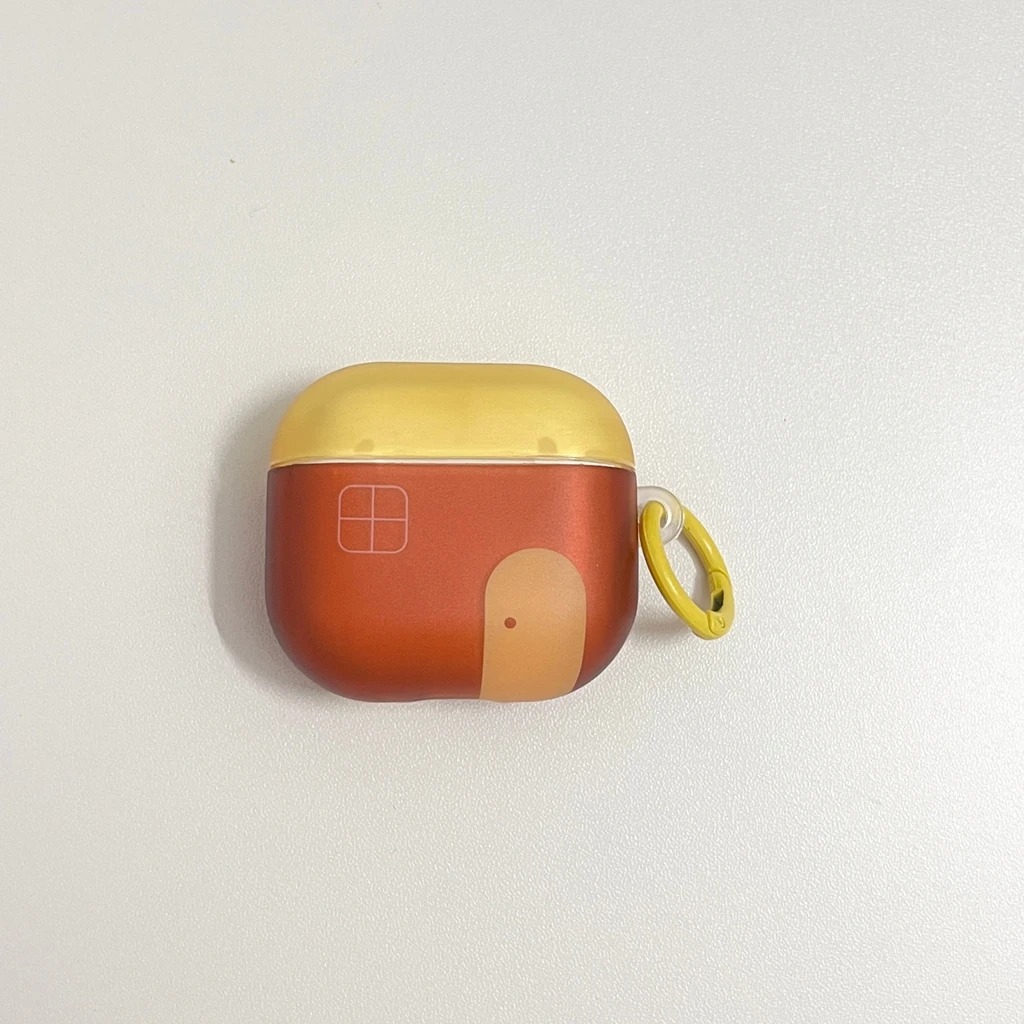 Adorable Cartoon House Earphone Cover with Lanyard - Two-Tone Matte Finish
