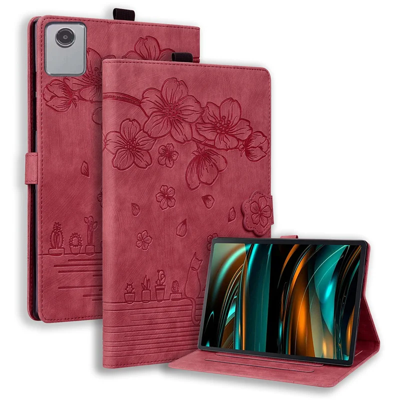 Embossed PU Leather Stand Wallet Cover
