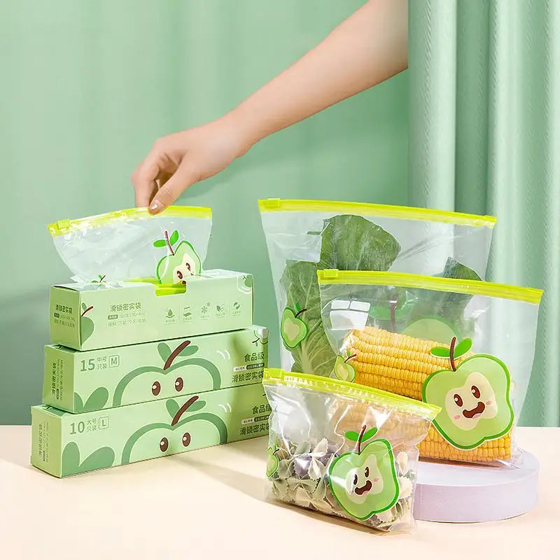 Plastic Zip Lock Bags Reusable Zip Lock Bag Food Grade Transparent Storage Bag Zipper Sealing Container Travel Freezer Camping Kitchen