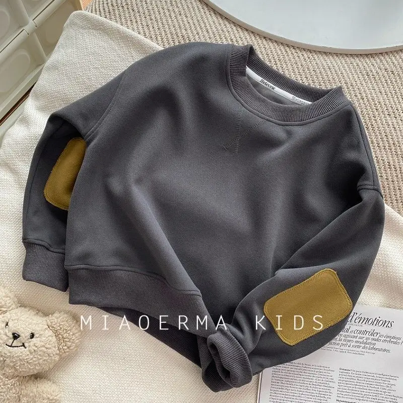 Frühling Herbst Kinder Sweatshirts 1-10Y Jungen Patchwork Casual Pullover Tops Trainingsanzug Koreanische Kleinkind Tragen Für Kinder Kleidung Neue – Detail 15