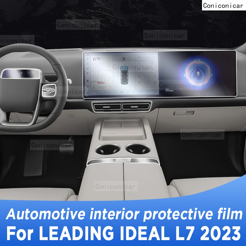 

For LEADING IDEAL L7 2023 Gearbox Panel Navigation Screen Automotive Interior TPU Protective Film Anti-Scratch Accessories
