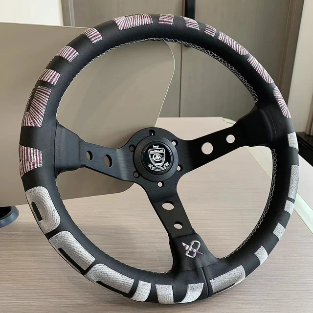 ステアリング コンケイブ 刺繍 グリーン ステアリング コンケイブ 刺繍 グリーン