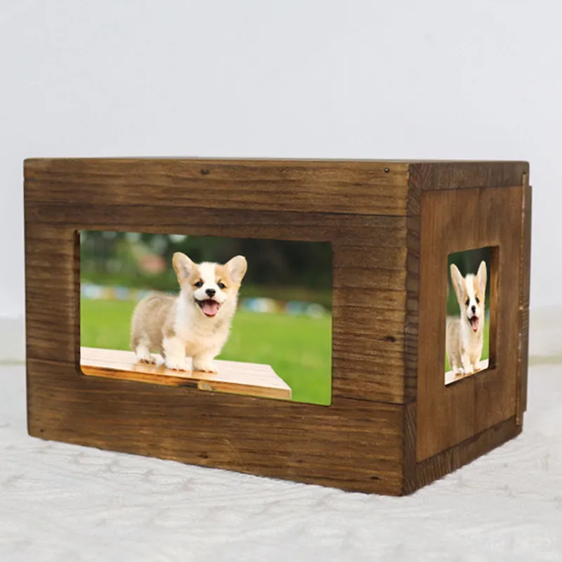 

Dog Urns Pet Memorial Dog Cinerary Casket Solid Wooden Urns for Dogs Ashes Pet Funeral Box Cinerary Casket Dogs Memorial Urns