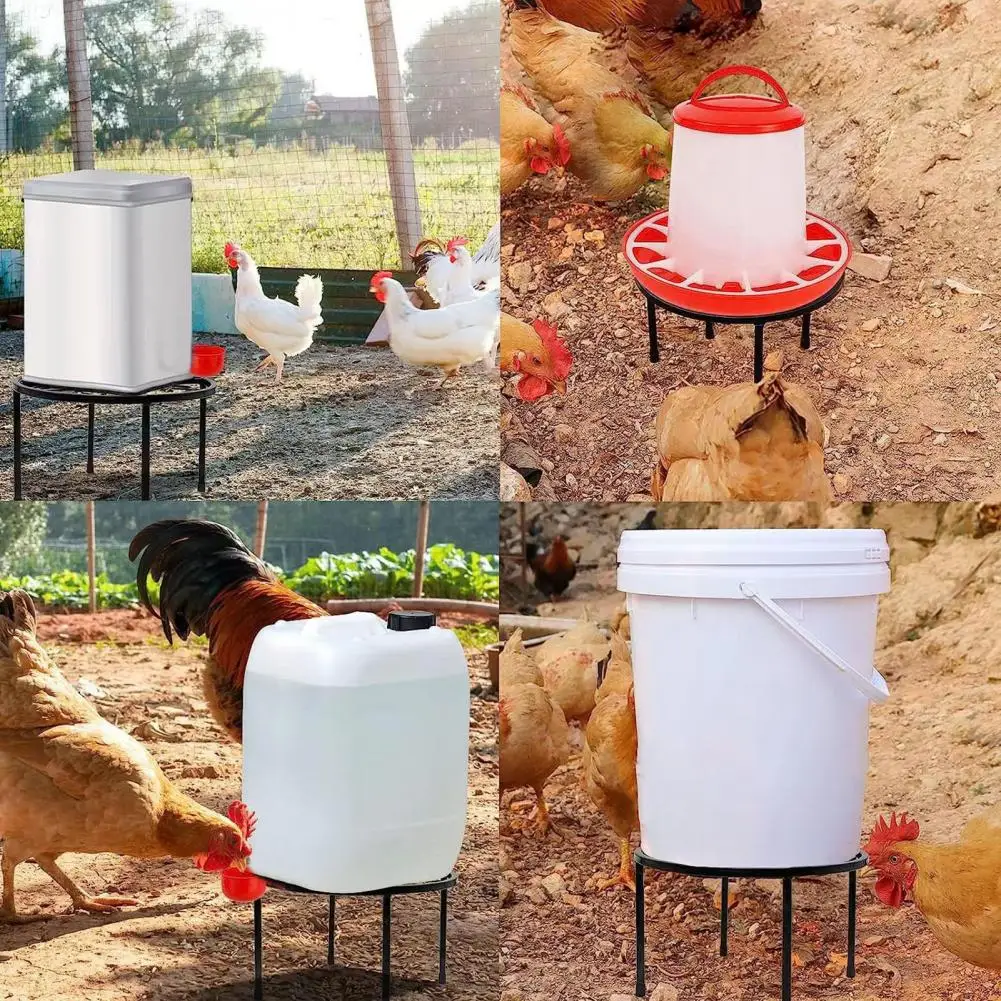 

Chicken Feeder Stand Chicken Feeder Rack Sturdy Metal Stand for Indoor/outdoor Poultry Accessory Equipped with Feeder Waterer