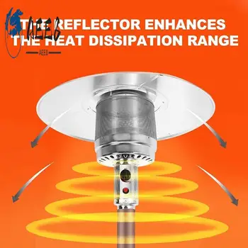 AEE8-Patio Heater Shield Replacement Accessories, Top Shield Reflector Aluminum Winter Heater Shield Reflector For Outdoor 1