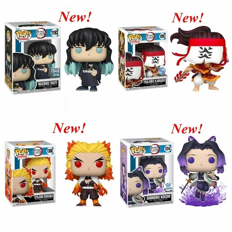 thumbnail image 4 of NUEVA figura de acción Funko Pop Demon Slayers Muichiro 1193 Tanjuro 1255 Rengoku 1308 Shinobu 1314, modelo de juguete de colección para regalo, 4 of 5