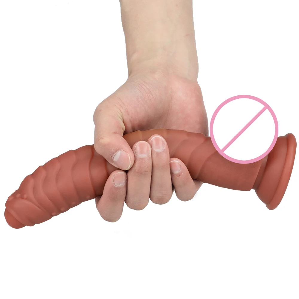 Dinosaur Realistic Huge Scales Dildo Soft Liquid Silice With Sucti Cup Sex Toys For Wom_voghion.com