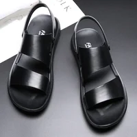 Summer 2025 Men's Breathable Casual Sandals Comfortable Leather Interior Large Size Cross-Border Slip-On Shoes