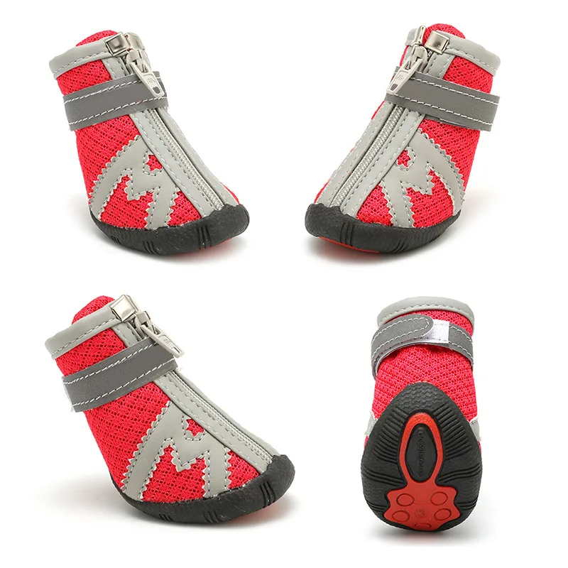 4 pçs set Impermeável Pet Sapatos Cão