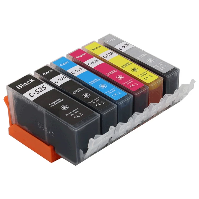 HS Compatible for Canon 525 526 PGI-525 CLI-526 for IX6550 MX715