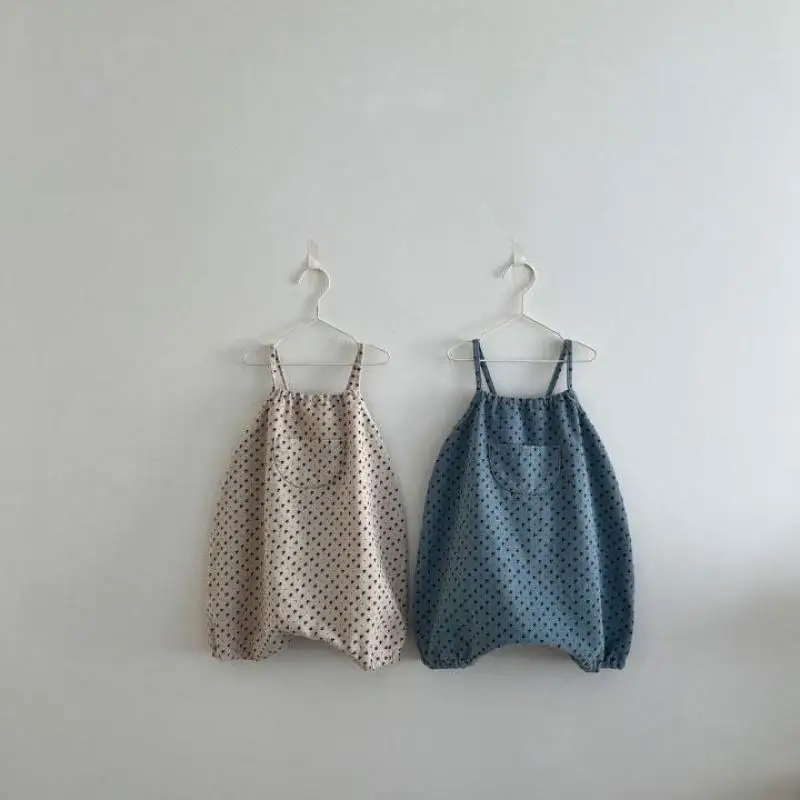 [헬로시모네] 베이비 레티 롬퍼 도트 블루 SS25-LETRODOT[OL] main image 1