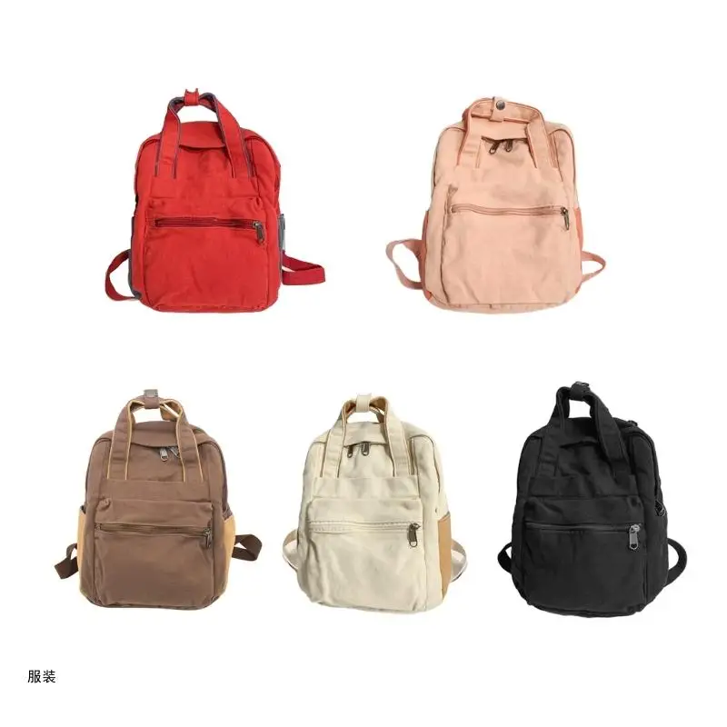 D0UD Fashion Pack Student Casual Daypack Rucksack Bookbags Black/White/Red/Pink/Brown