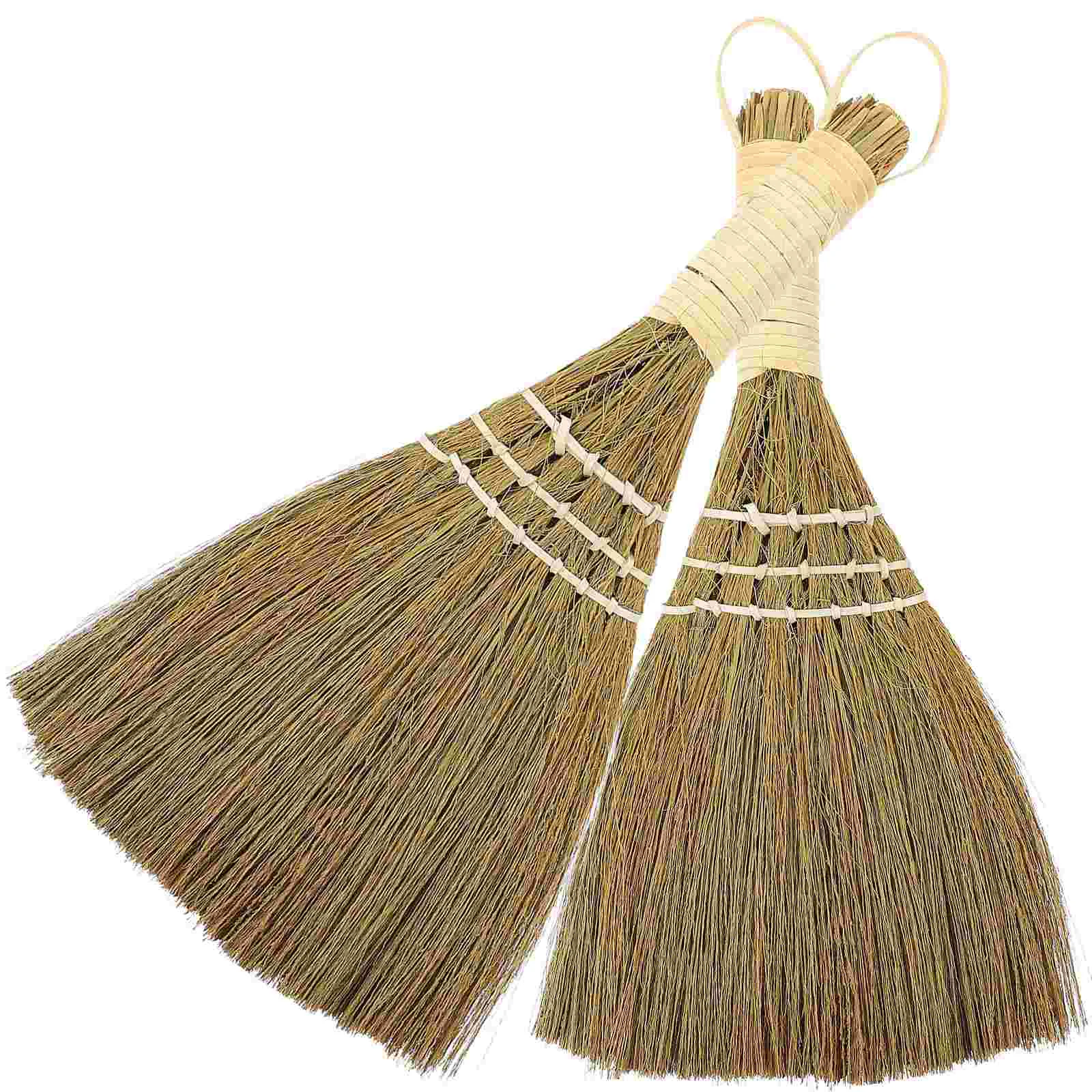 

Portable Desk Small Natural Whisk Broom Sweeping Hand Broomstick Soft Cleaning Dustpan L Broom