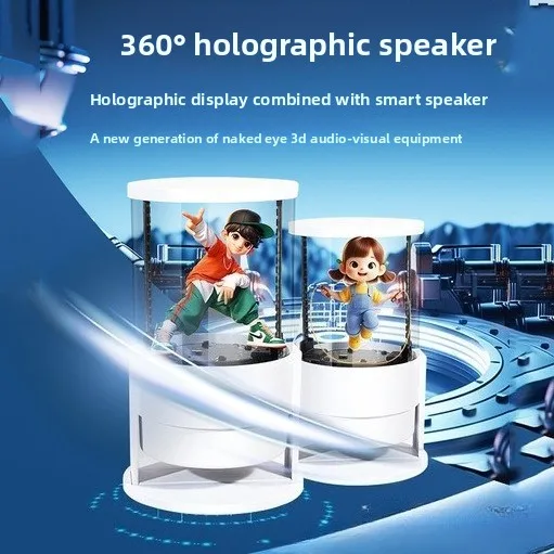 국경 간 3D 홀로그램 광고 기계 360 ° 풀뷰 디스플레이 앱 블루투스 데스크탑 투명 무안경 팬 스크린