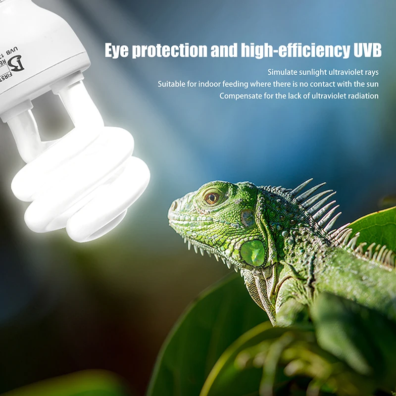 1 Piece 13/26W UV Rays Energy Saving Terrarium Basking Light 5.0 10.0 UVB Reptile Lamp Turtle Lizard Snake Reptiles Heating Lamp