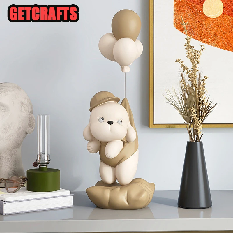 

GETCRAFTS Home Decor Balloon Dog Statues Living Room Decoration Animal Figurine Modern Desk Cartoon Sculptures Nordic Art Gifts