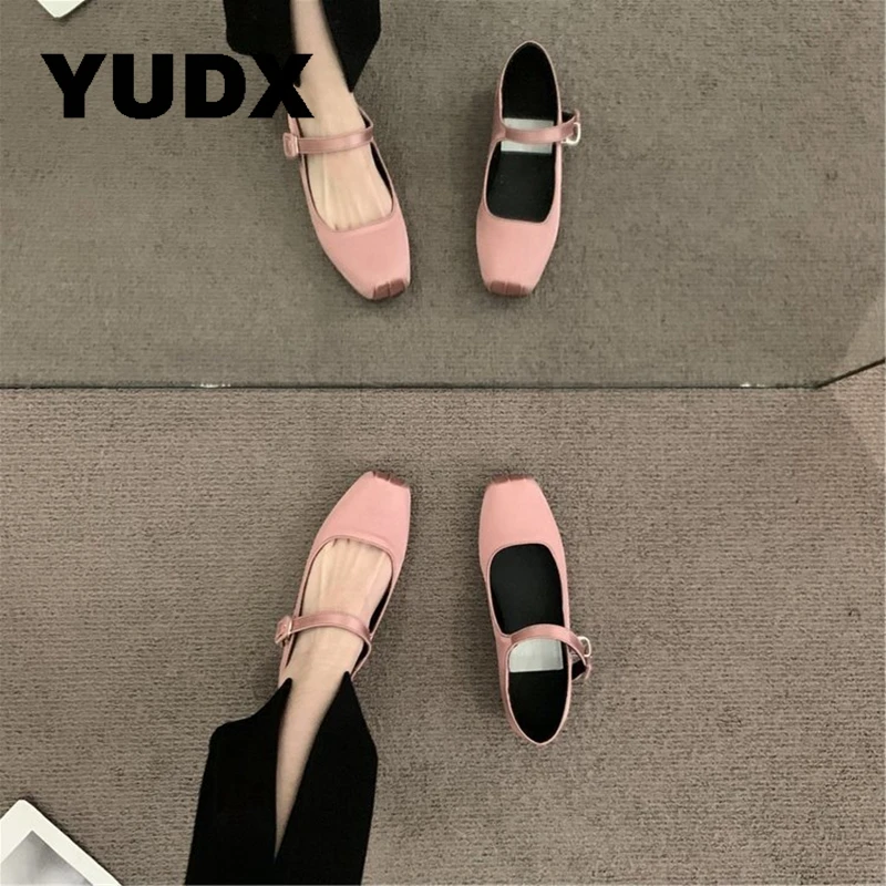 High Board 2023 New Miu Miao Bow One-strap With Drill With Flat High Heel  Ballet Shoes Mary Jane Single-layer Shoes - Flats - AliExpress