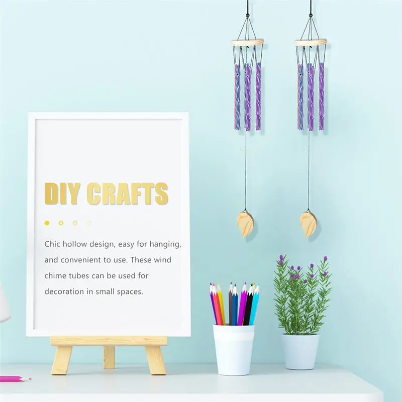 50Pcs Wind Chime Tubes DIY Craft Aluminum Wind Chime Pipes Japanese Bell Pipe DIY Bell Aluminum Pipe Hanging Decor