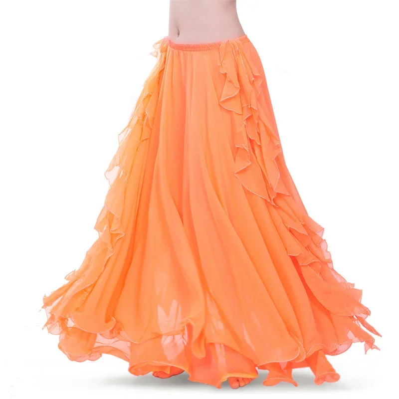 

Chiffon Double High Slits Belly Dance Skirts For Women ( Belt) Bellydance Costume Accessoires Skirt