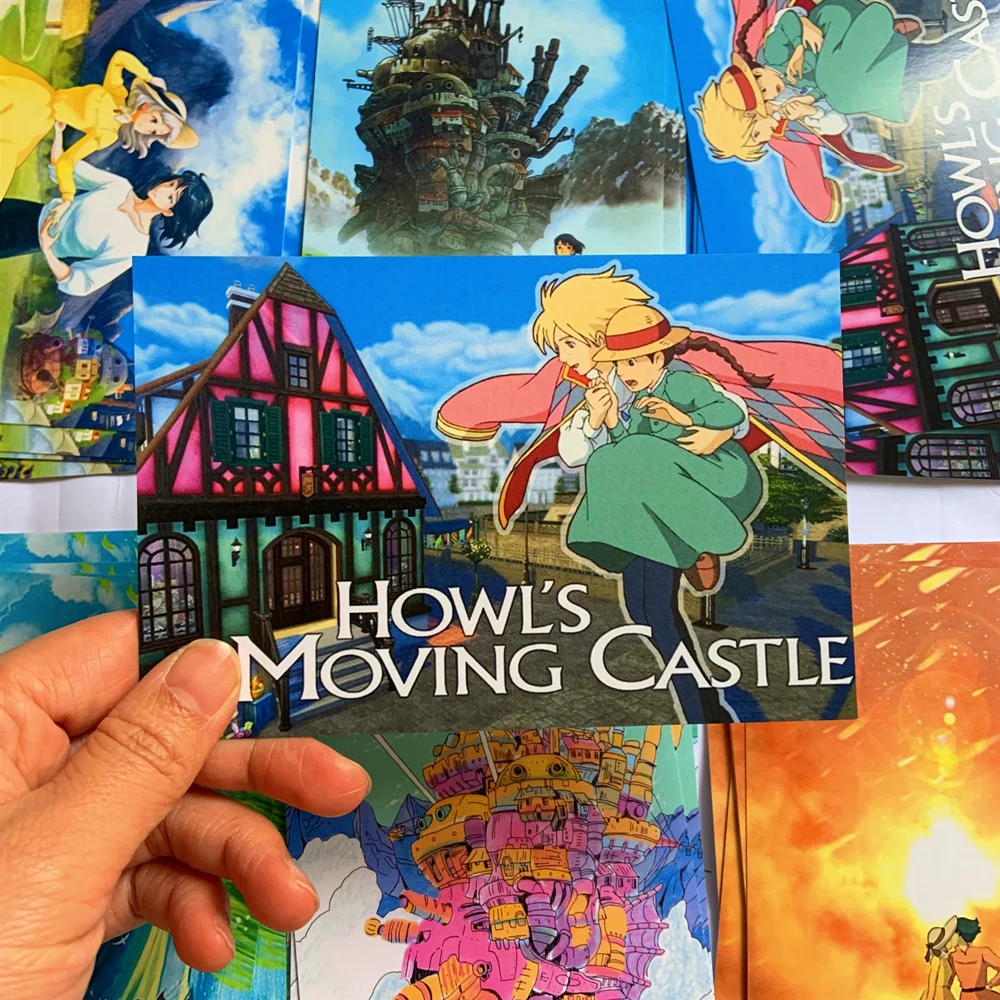 

9 pcs/set Anime Greeting Cards Collector Howl's Moving Castle Postcards Cartoon card Carte Postale Office School Supplies10x14cm
