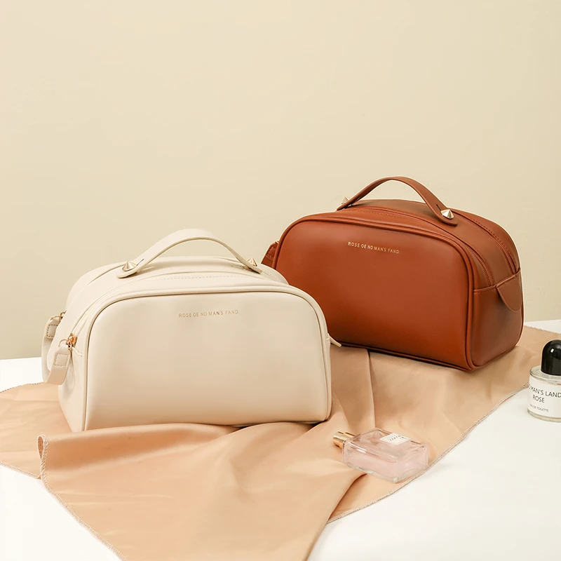 Makeup Case PU Leather Large-capacity Travel Cosmetic Bag Storage Suitcase Organizer New portable toiletry  Storage bag