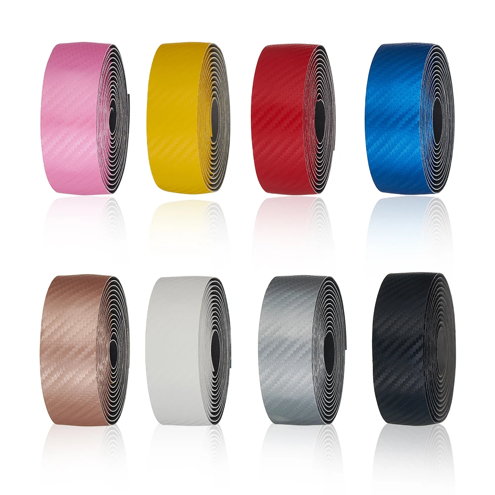 Road Bike Handlebar Tape Carbon Fiber Pattern Speed Bicycle Winding Handle Bandage Elastic EVA Soft Cycling Annexes bike handlebar tape