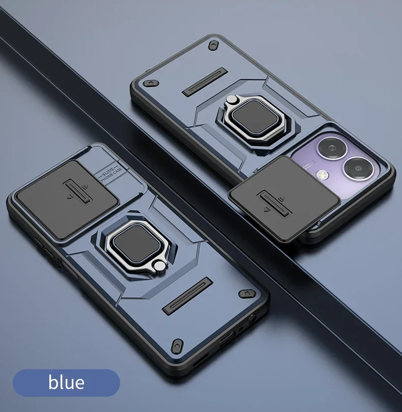 Luxury Rugged Armor Phone Case with Magnetic Ring Stand and Shockproof ...