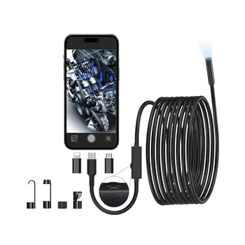 IOS Android Endoscope Camera 8MM Single/Dual Lens Automotive Boroscope Inspection Device Camera For Apple Iphone IOS Smart Phone 1