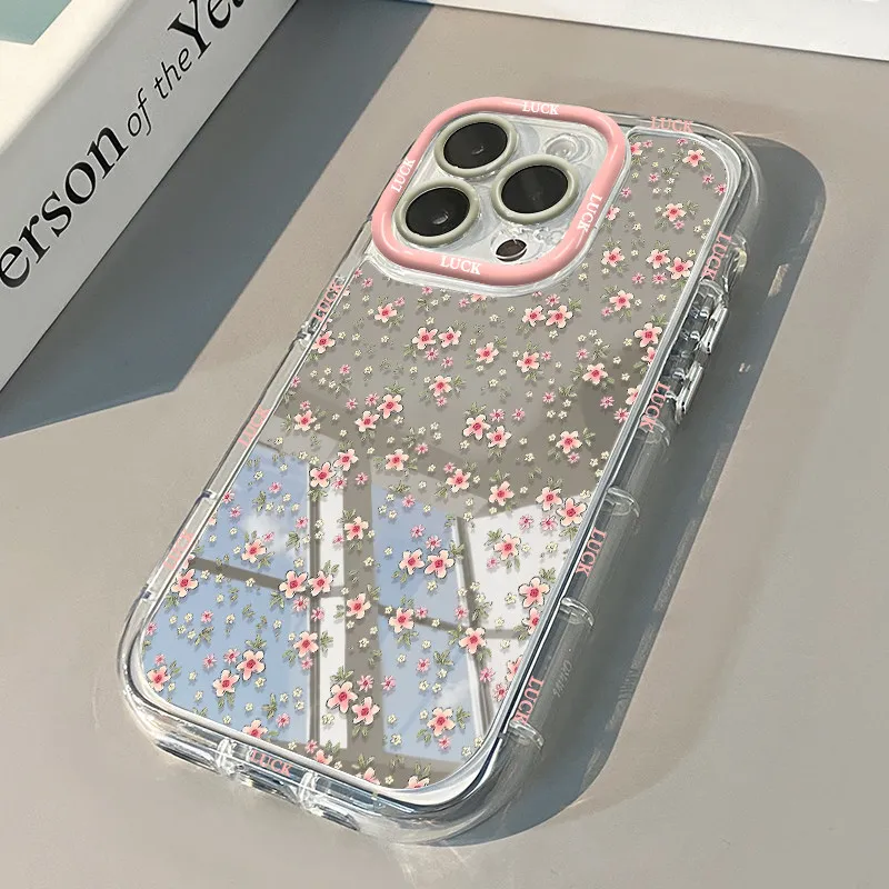 Elegant Spring Flowers Air Cushion Mirror Phone Case Cover