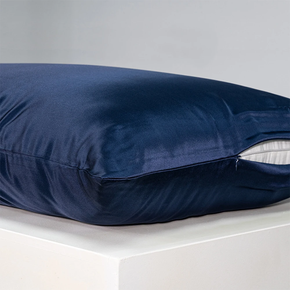 Japanese Size Silk Pillowcase Pure Natural Mulberry Silk Pillowcase With Hidden Zipper 19 Momme