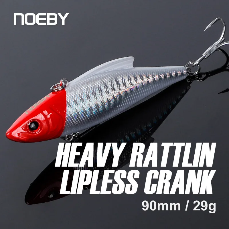 NOEBY Lipless Vibrations-Crankbait 90mm 33g Rasselnder Sinkender Köder Salzwasser Hecht Barsch Angeln