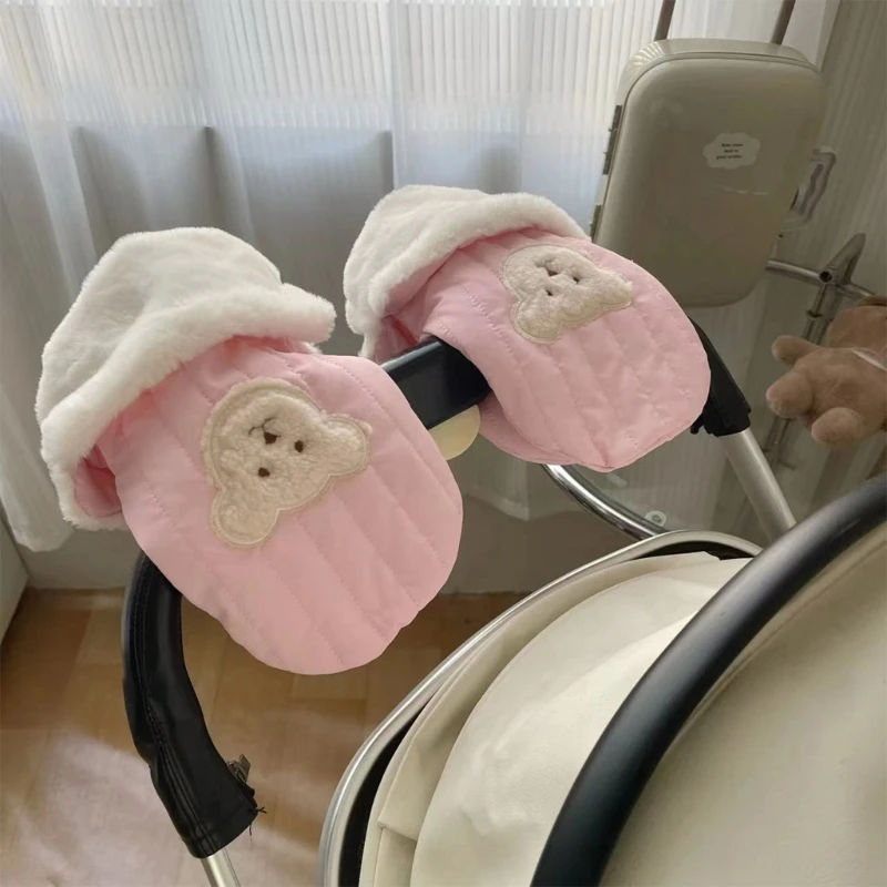 Children's Scooter Gloves Baby Strollers Handmuff Windproof Hand Warmer Soft Warm Mittens for Winter Walks and Shopping