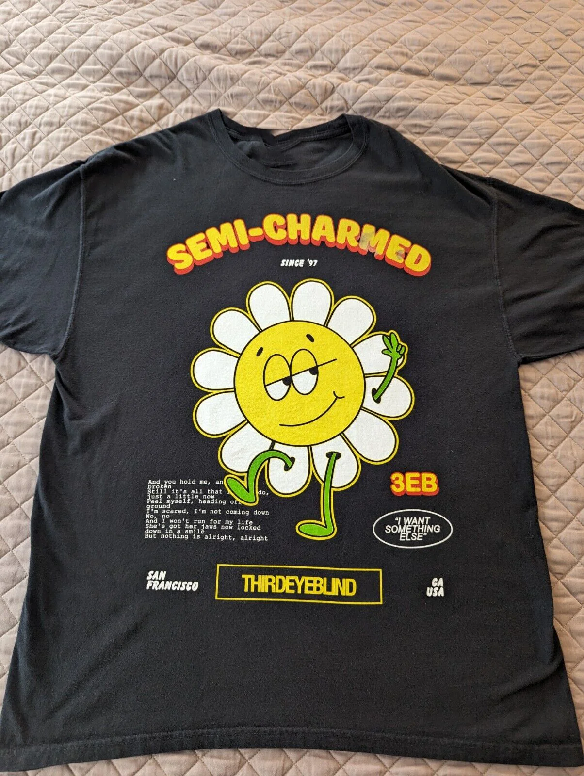 T-Shirt Unisex Con Canzone Semi-Incantata Tour Blind Eye Full Size S-3Xl, T-Shirt Divertente