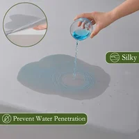 1pc Waterproof Mattress Protector Cover, Ultra-Soft Breathable Knitted Fitted Sheet for Bed, Bedroom Essentials 3