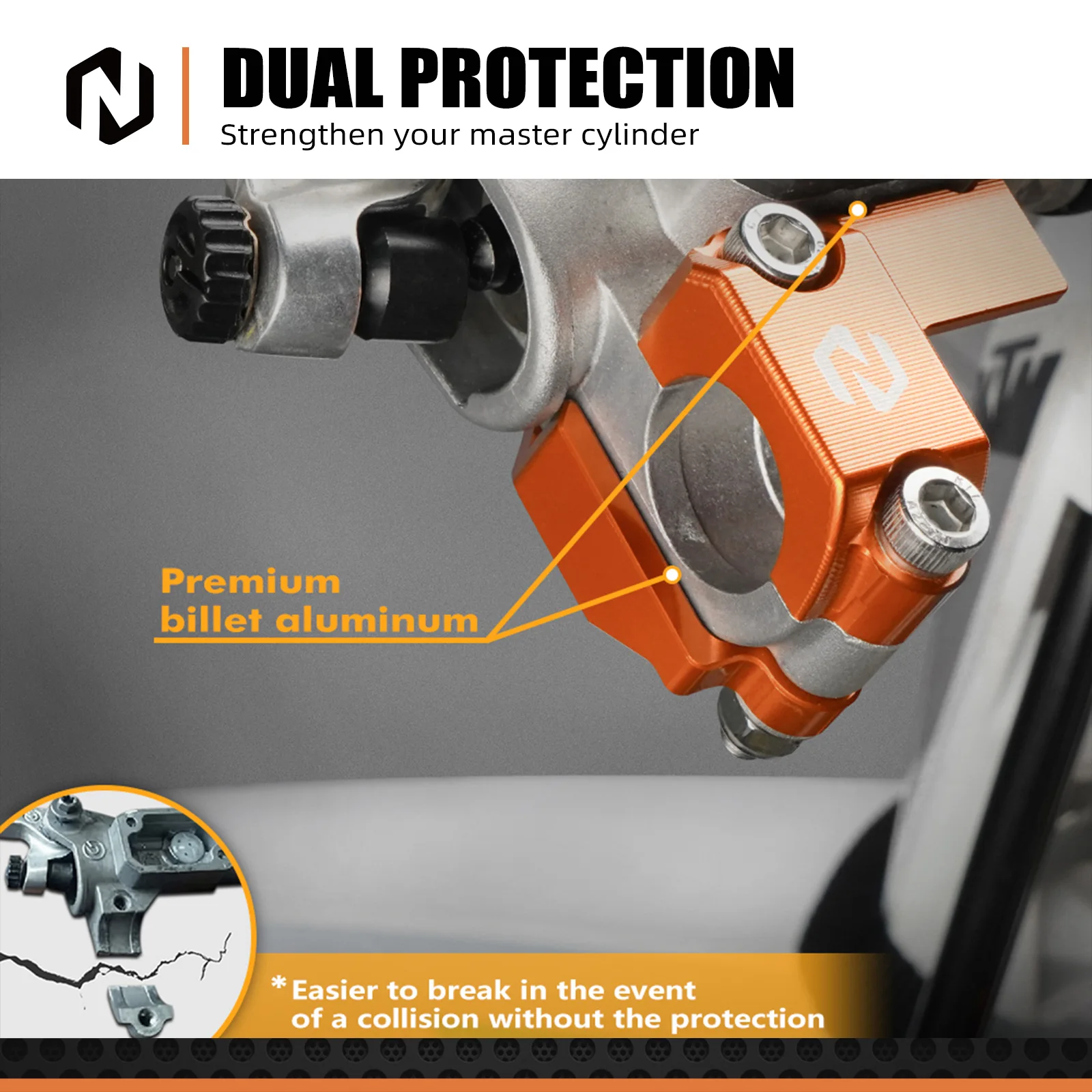 NICECNC Für KTM EXC 300 EXC TPI 300 EXC-F 350 EXC-F 530 XC-W 125 Für HUSQVARNA TE300 SHERCO SE-F 300 Hauptzylinderschutz – Detail 3