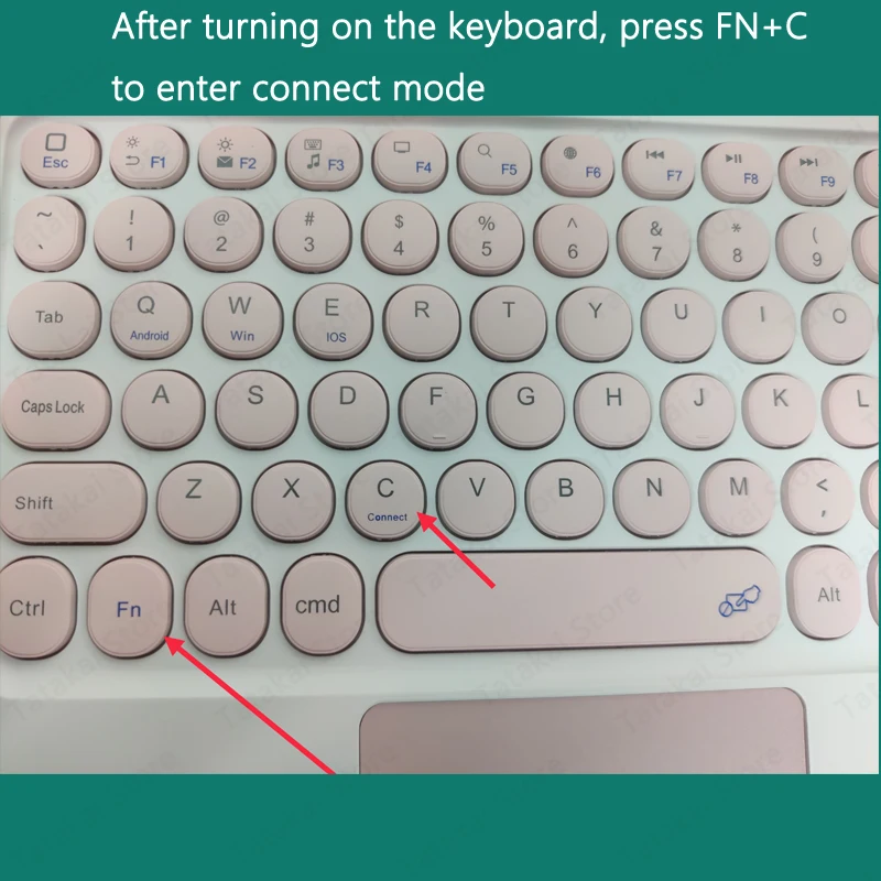 Teclado Touchpad Recarregável Compatível com Bluetooth 10 mi Pad Tablet Wirelesss - Imagem 4