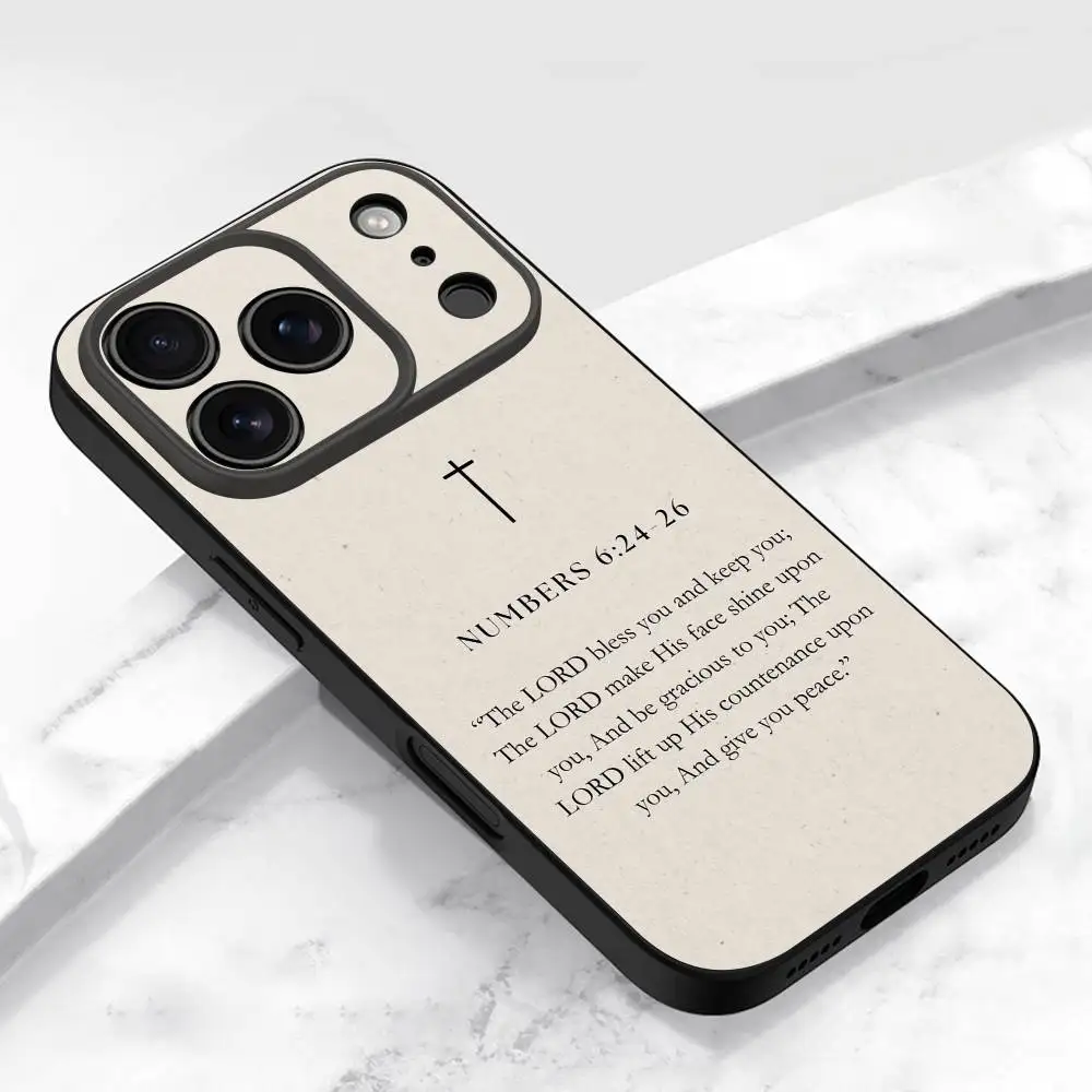 Inspirational God Jesus Bible Verse Phone Case - Protective Black Cover