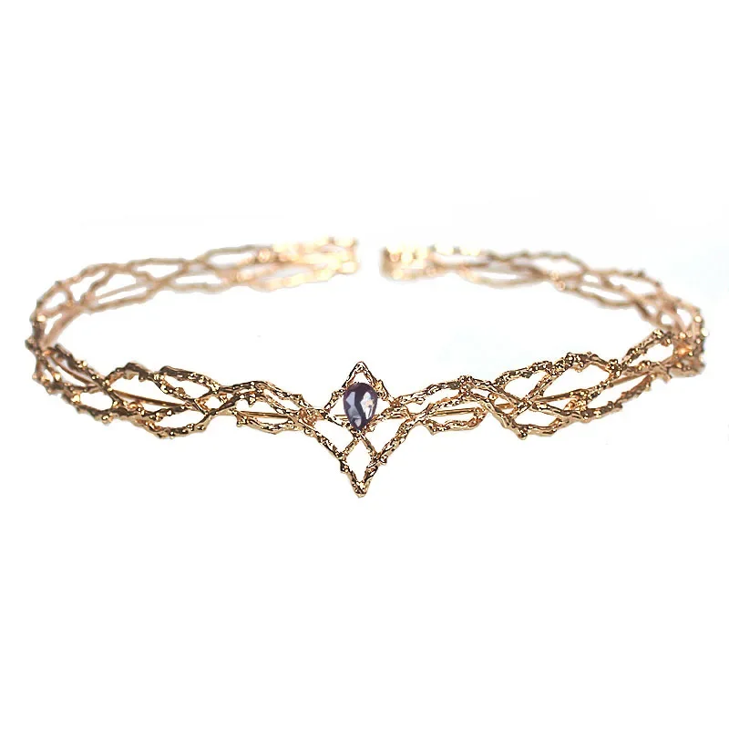 Elf Retro Silver Round Crown Headband for Women hair accessories hair bands hair band cosplay accessories cosplay headpiece halloween headband