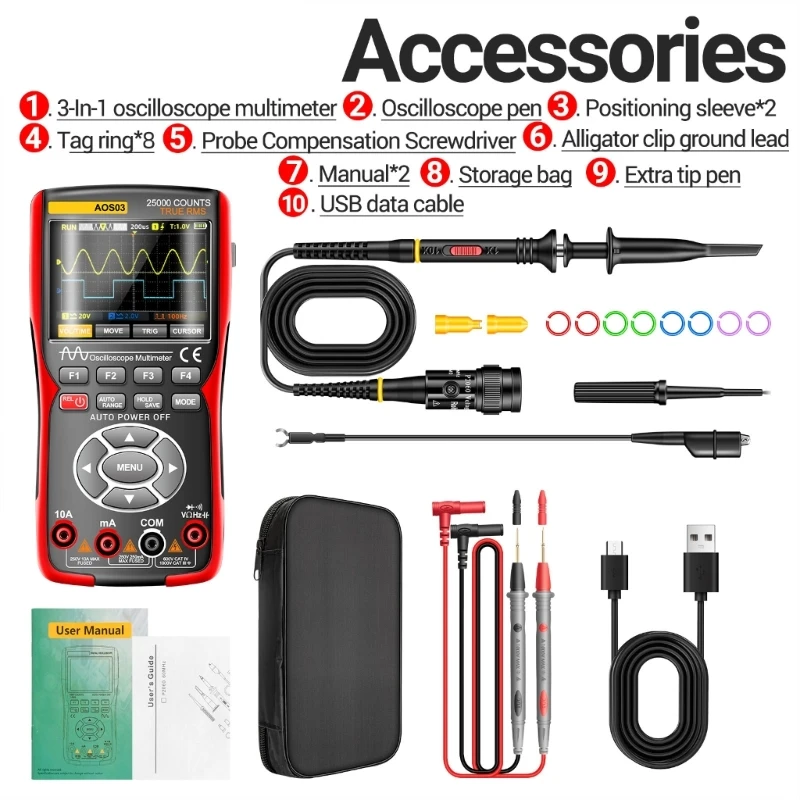 

Oscilloscope Multimeter Multimeter 2 Channel Digital Scope Meter 85AC