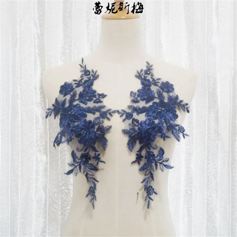 Elegant Floral Embroidery Lace Applique – 45 Colors Wedding Dress Trims
