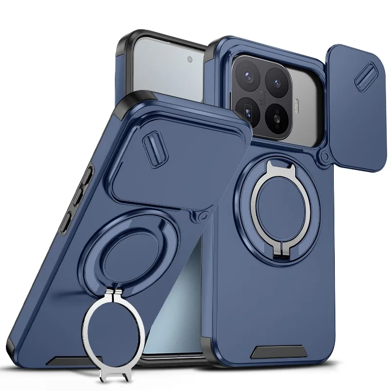 Enhanced Shockproof Armor Case with Camera Protection and Magnetic Stand